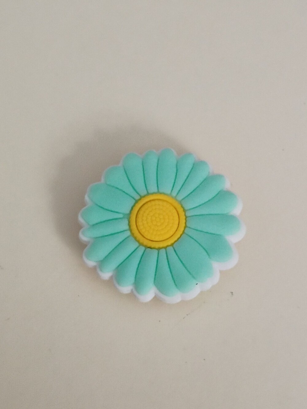 10 for $10 Jibbitz Croc Charm - Cute Flower Blue-Green Petals & Yellow Pistol